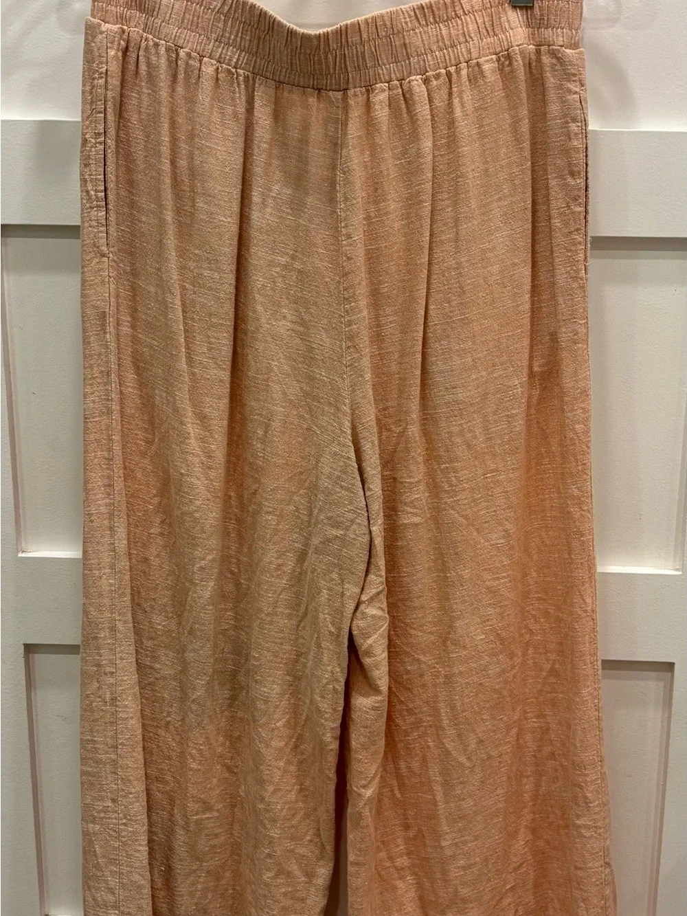 Ella Moss Wide Leg Pants in Soft Blush Peach